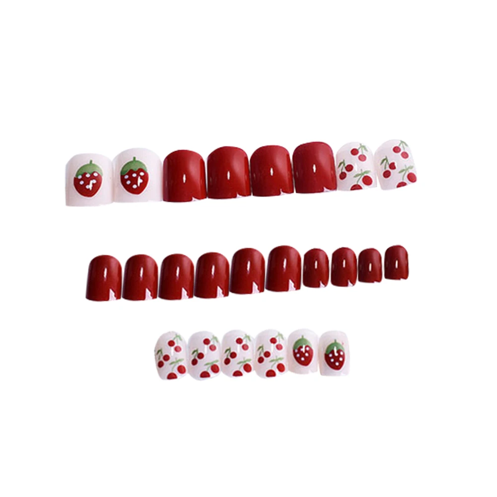 

24pcs/set Double-sided False Nails sticker Acrylic Nail Art Fake Nails Tips Decorated for UV Gel Accessories Kit