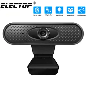 

ELECTOP 1080P Web Camera 2MP Webcam USB Auto Focus Video Call with Mic for Computer PC Laptop For Video Conferencing Netmeeting