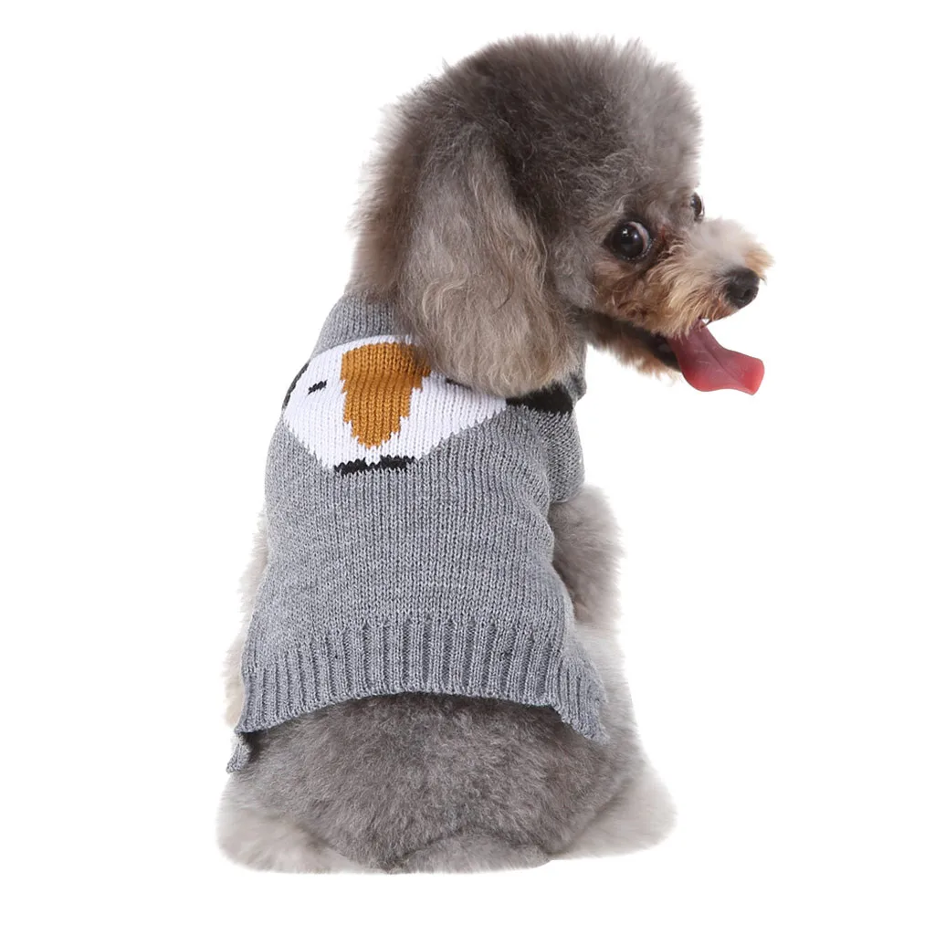 Свитера для домашних собак Зима Pet Одежда для маленьких собак, теплый свитер, куртка наряд Одежда для кошек шерстяная Мягкая футболка с изображением утенка куртка