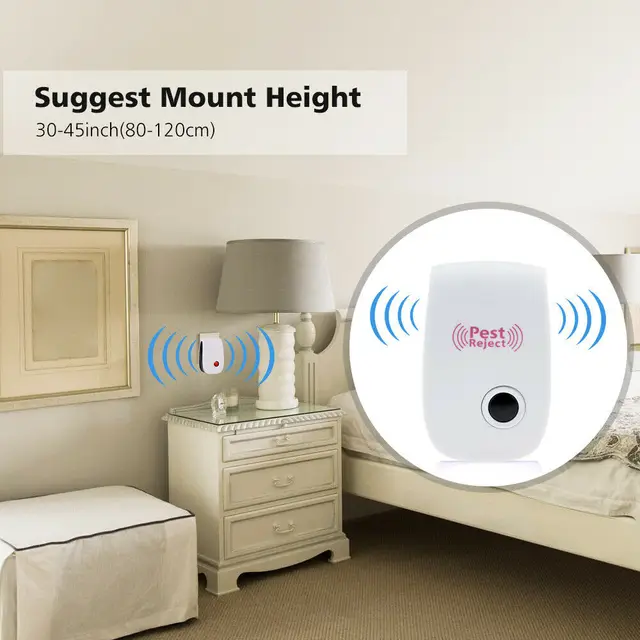 Elektronikus Ultrahangos Kártevő Elutasító Szúnyog Csótány Gyilkos Visszatelepítő Otthoni Hálószoba Kerti Udvari Farmhoz - Image 2