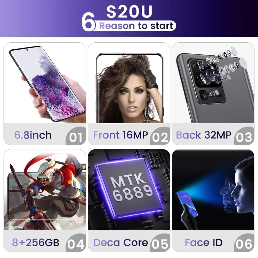 In Stock Newest 6.8 inch 1:1 Galay S20 Camera