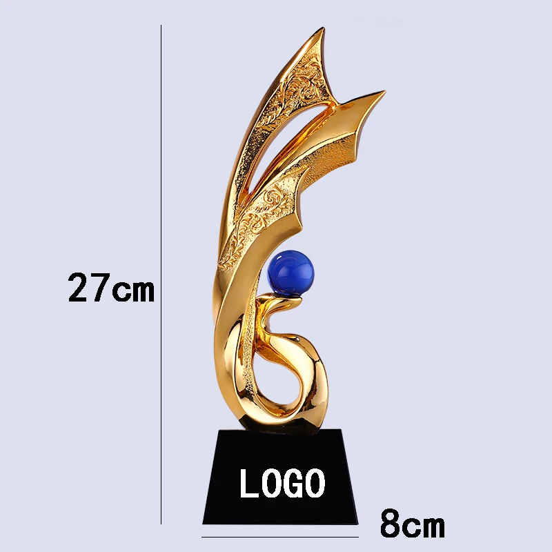 

Customized Vibrant Custom Awards Gold-plated Resin To Make Creative Lettering Good Staff High-grade Metal Trophy Organic