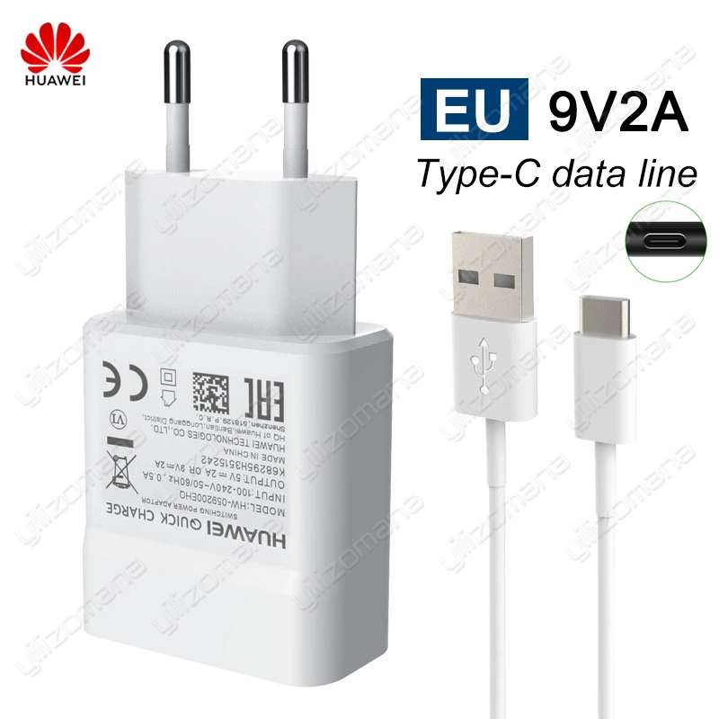 9V2A Add Type-C huawei быстро Зарядное устройство 5 V/2A 9В/2A QC 2,0 USB быстрой зарядки для huawei P8 P9 рlus Lite Honor 8 9 Коврики 8 10 Nova 2 2i 3 3i - Тип штекера: 9V2A Add Type-C