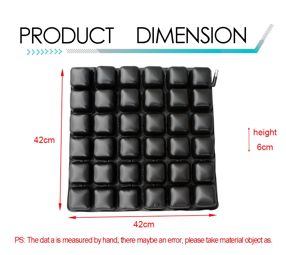 Air Pressure relief double-deck Square Anti-Decubitus Mosaic Cushion  Easier to carry inflatable seat cushions for the stadium
