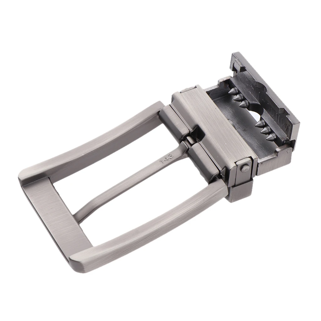 Reversible Alloy Belt Buckle Single Prong Rectangular Sewing Replacement Parts Craft Decoration for Men