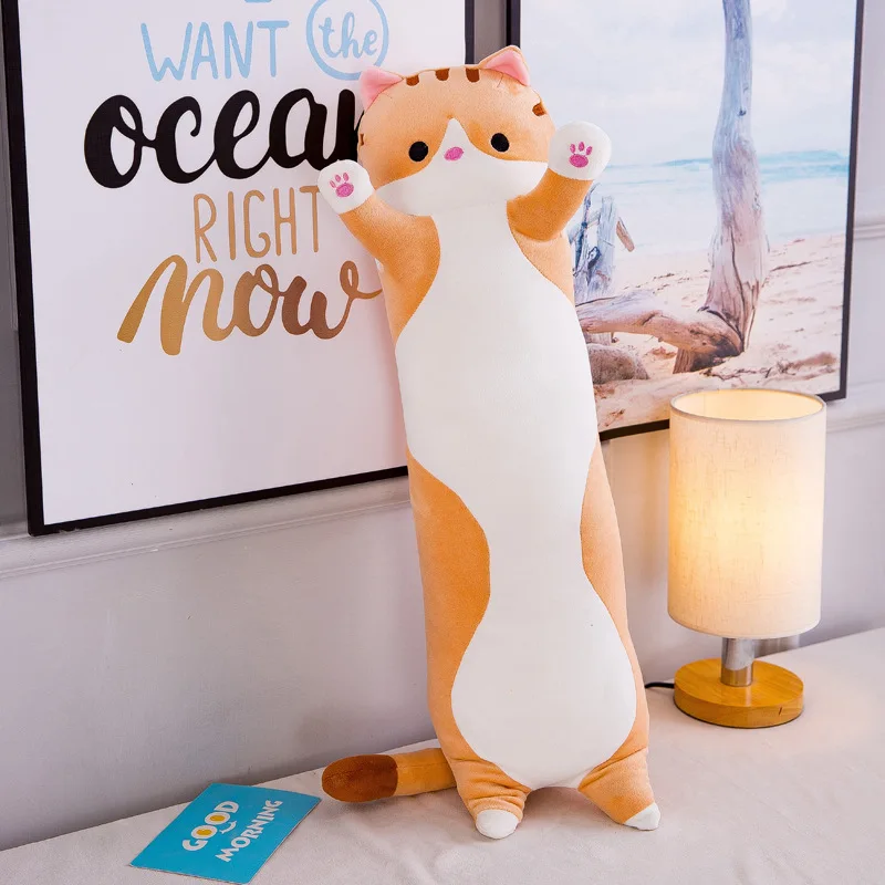 

Plush Toys Animal Cat Cute Creative Long Soft Toys Office Lunch Break Nap Sleeping Pillow Cushion Stuffed Gift Doll for Kids
