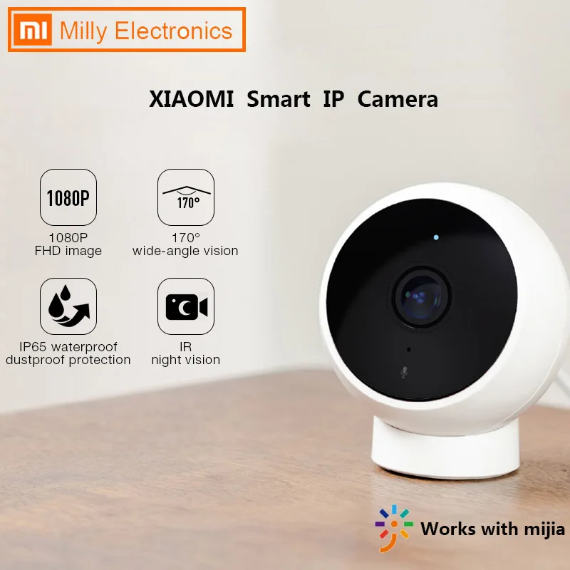 Xiaomi уличная AI умная ip камера 1080P HD 170 ° Угол IP65 IR ночная версия двухсторонняя аудио