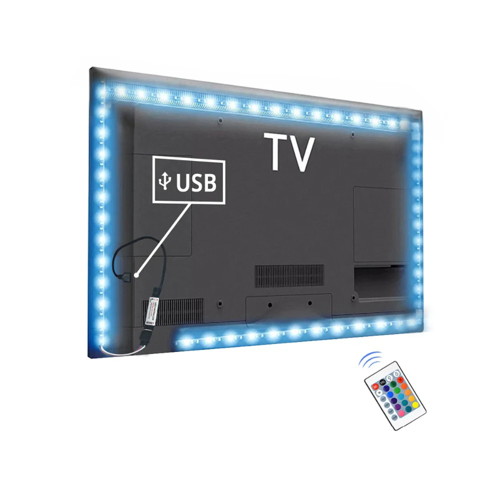 Светодиодная ленсветильник RGB с USB 1/2/3/4/5/5 В 2835 светодиодов|Светодиодные ленты| |