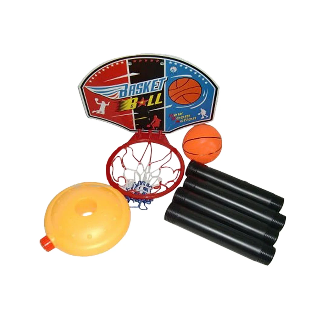 Set Of Mini Basketball Net Stand Family Indoor Outdoor Kid Game Adjustable