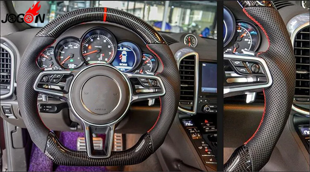 Сменный руль из углеродного волокна для PORSCHE MACAN CAYENNE PANAMERA 991 918 997 718 2015 2018|Рулевые