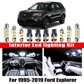 

For 1995-2019 Ford Explorer White car accessories Canbus Error Free LED Interior Light Reading Light Kit Map Dome License Lamp