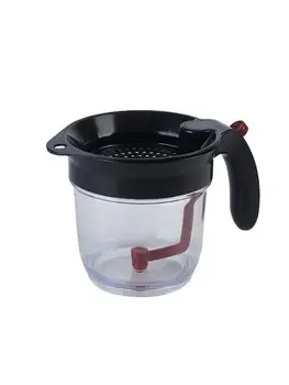 

Kitchen Tool Oil Separator Fat Separator With Bottom Release Fat Separator With Strainer Soup Residue Oil Filter Separate