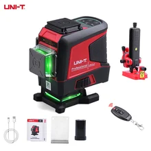 UNI-T nível de laser 3d12 linhas vertical horizontal verde nível de laser auto-nivelamento controle remoto indoor sem caixa de ferramentas
