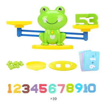 

Cute Frog Balance Scale Math Game Toy Children Enlightenment Digital Addition/ Subtraction Math Scales Puzzle Balance game Toys