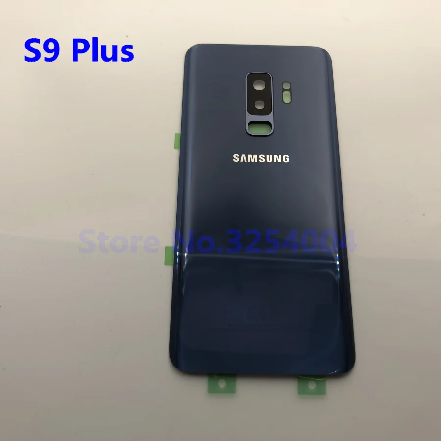 S9 Plus Blue Чехол на заднюю батарейку для samsung Galaxy S9 Plus G965 G965F, SM-G965FBack, стекло, корпус, клейкая крышка+ рамка для объектива камеры - Цвет: S9 Plus Blue