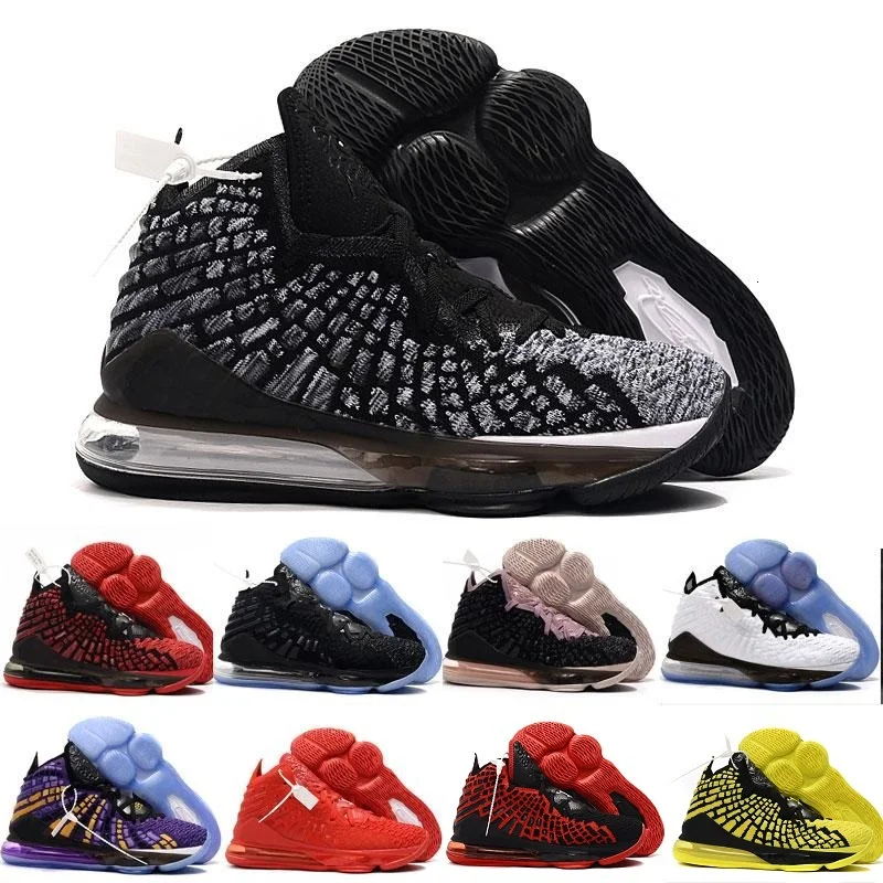 

2019 New Arrival James Mens Basketball Shoes Equality Oreo Bred LeBrons 17 VII Battleknit Designer Cushion Sneakers Size 7-12