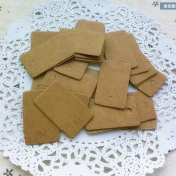 

2*3.3cm Small Rectangle DIY Cardboard Blank price Hang baking tag Kraft Black paper Garment Tags Packaging Label 1000pcs/lot
