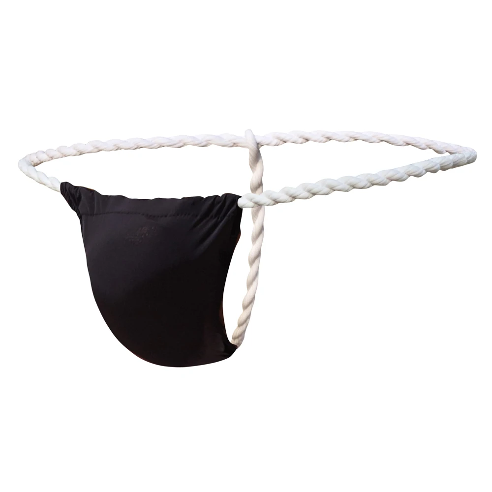 Men's Gstrings Sexy Low Rise Mens Yback Thong Transparent Penis Pouch