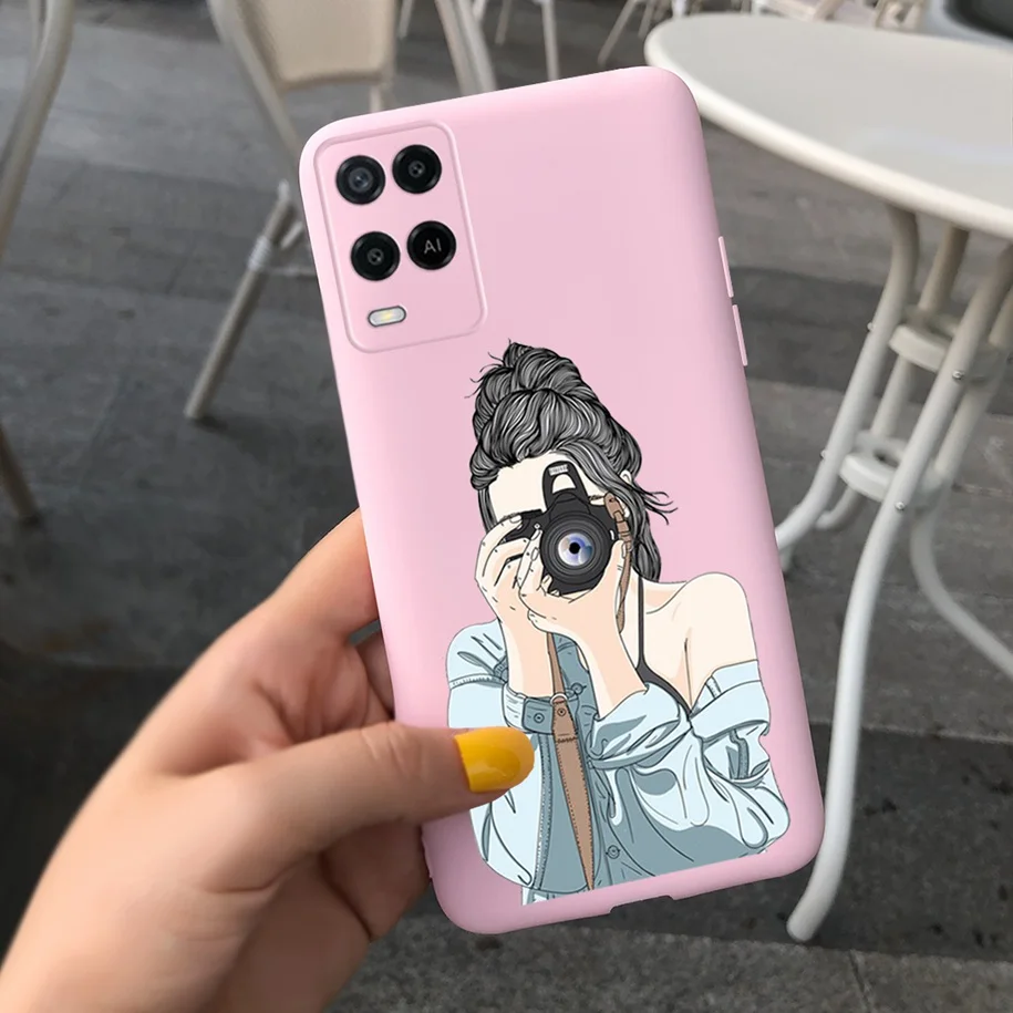 phone pouches For OPPO A54 A 54 2021 Case Silicone Phone Cover For OPPOA54 CPH2239 CPH2195 A 54 5G Shockproof Soft Bumper 6.5 inch Cute Covers mobile pouch