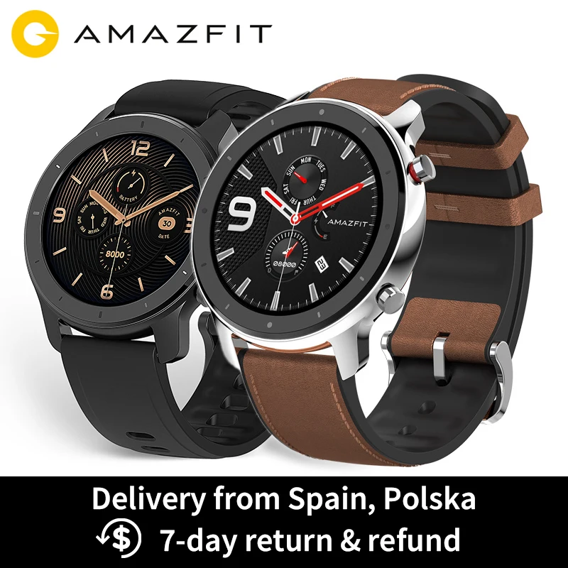  Xiaomi Amazfit GTR 47 мм 42 мм gps умные часы мужские 5ATM водонепроницаемые умные часы 24 дня батарея AMOLED экран 12 спортивных режимов 