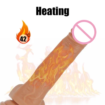 Soft Realistic Dildo Vibrator for women Heated G-spot Massage Adults Masturbation Penis Multi Stimulation lesbian Gay Sex Toys 4