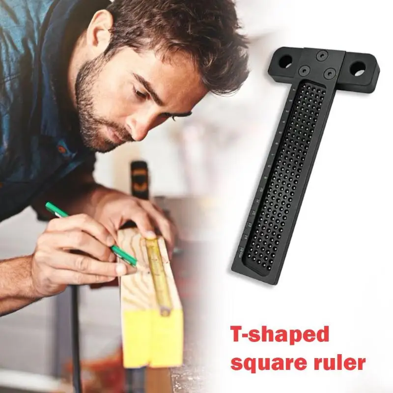 

T-type Wood Gauge Caliper Ruler Woodworking Scriber Carpenter Measuring Tool Clear Scale Operate Simple and Convenient