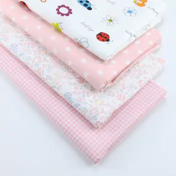 

160x50cm Cartoon Butterfly Floral Cotton Print Fabric Making Children's Quilt Cover Skirt Baby Summer Pajamas Cloth