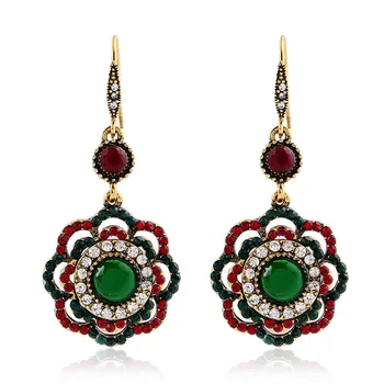 

Fast selling popular European and American fashion accessories Bohemian national style hollow Flower Earrings