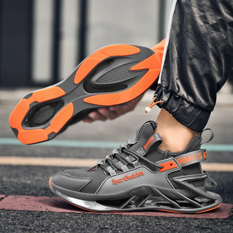 Trendy Blade Running Schoenen Voor Mannen Ademend Mesh Reflecterende  Sneakers Antislip Demping Zool Sportschoenen Training Zapatillas