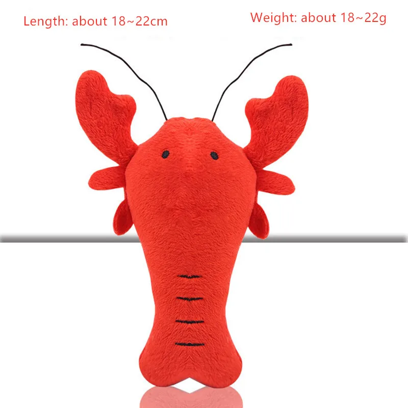 shrimp Игрушечное животное форма крабы креветки утка долговечность плюшевый звук жевательные писклявые игрушки кошка собака Shrilling декомпрессионный инструмент - Цвет: shrimp