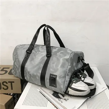 

Training Gym Bag Leather Waterproof Sports Bags For Women Men Separate Space Shoes Bag Fitness Yoga Travel Luggage Handbag New