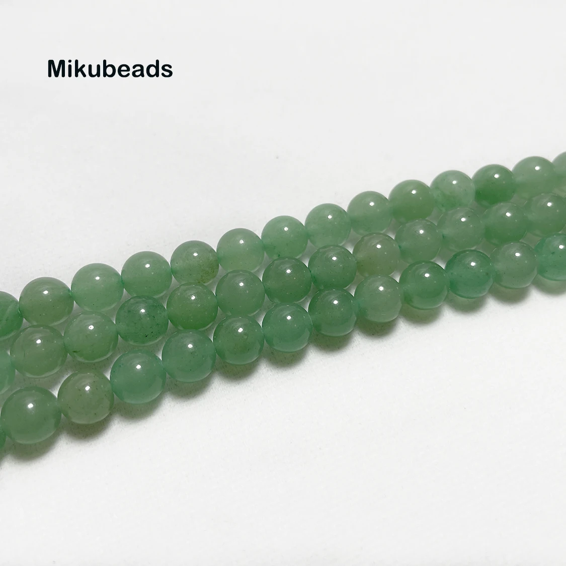 Wholesale Natural Green Aventurine Stone Smooth Round Loose Bead 15" Strand For Making Jewelry DIY Free shipping 6mm 8mm 10mm 3