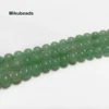 Wholesale Natural Green Aventurine Stone Smooth Round Loose Bead 15" Strand For Making Jewelry DIY Free shipping 6mm 8mm 10mm 3