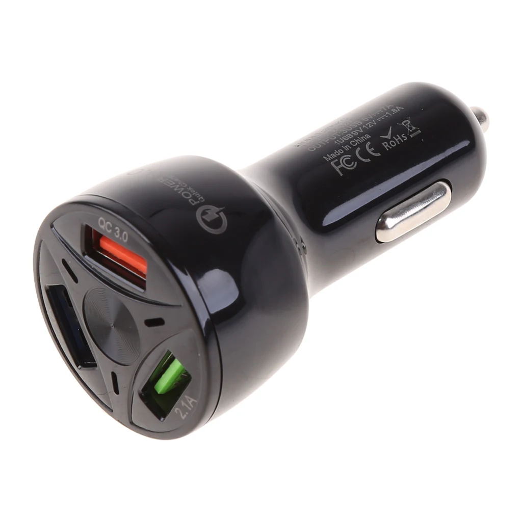 Автомобильное зарядное устройство для прикуривателя 12 В USB QC 3 0 быстрая зарядка