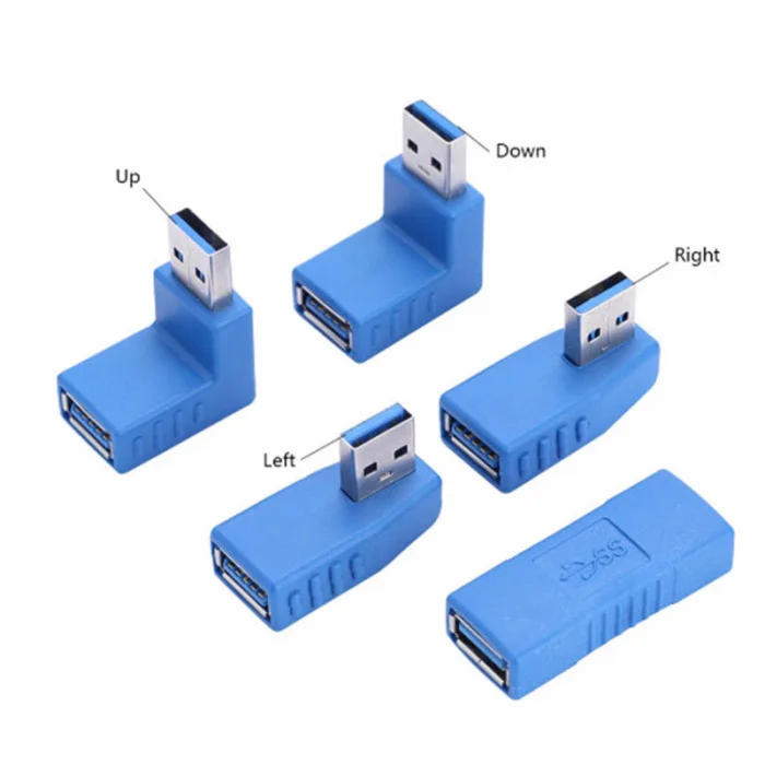 5 шт. тип A USB 3,0 90 градусов прямоугольный Соединительный сетевой переходник SP99