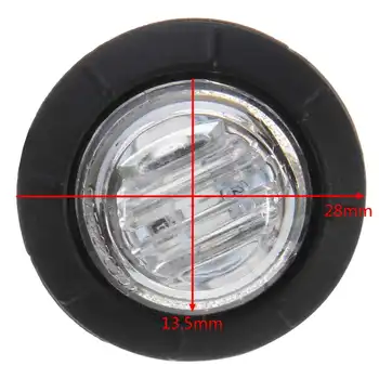 

Hot 5 Colors 12V 1" Universal Car Truck Trailer Mini Small Round LED Bullet Button Side Marker Lights Signal Lamp Waterproof