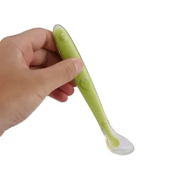

Safety Silicone Baby Spoons Feeding Dishes Tableware For Children Colher Spoon Tools-for-patchwork Lot Soup Ladle Baby Utensils