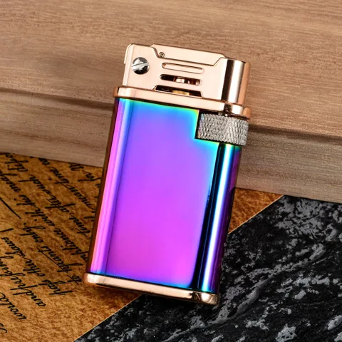 Rainbow Ретро Тренч медь Кремниевая Зажигалка латунь Металл мужские гаджеты керосиновое масло бензиновая Зажигалка газовый шлифовальный круг сигарета сигары - Цвет: Rainbow