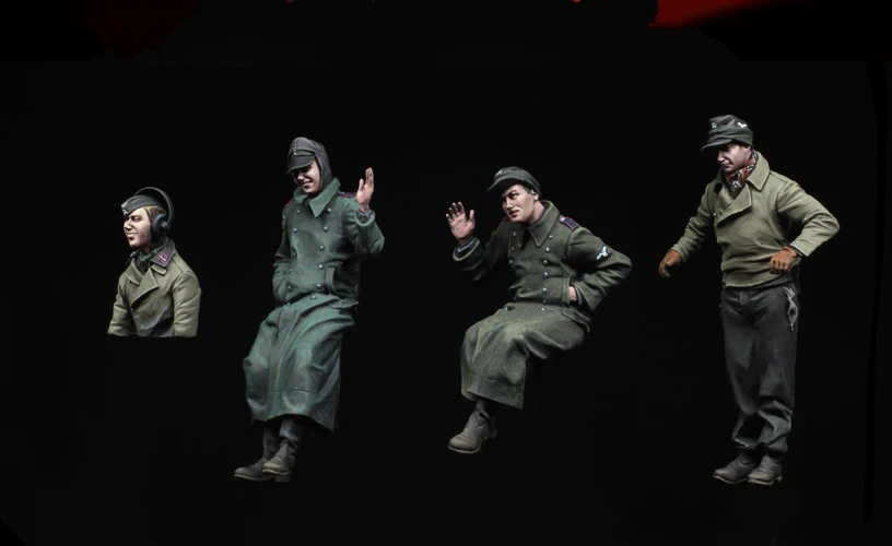 1/35 модельная фигурка из смолы наборы Второй мировой войны Король тигр Танк crew Unassambled Неокрашенный 728