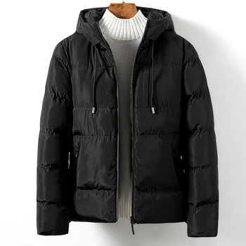 

New Hot Fashion casual Hooded Thick Padded Thicken Autumn Winter Cool Coats Men Parka Outwear Warm Jacket Overcoats Male Clothes