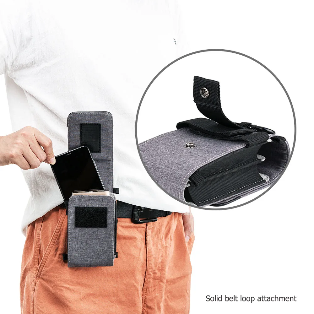Bolsa de Telefone Bolsa de Foto para Banco de Potência Cartão de Crédito Cartão de Identificação com Mosquetão e Alça de Ombro Nova Dupla-camada Durável Case Inteligente ou - Image 3