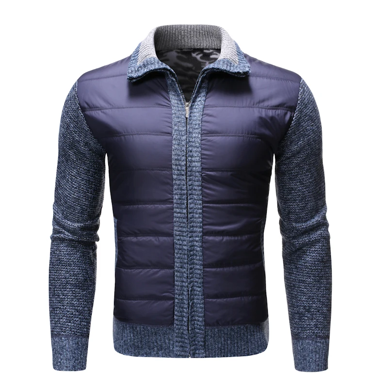 Fashion Men's Sweater Knitting Splice Sweater Men Autumn Winter Casual Cardigan for Men Solid Color Europe Style Men's Coat Fashion Men's Sweater Knitting Splice Sweater Men Autumn Winter Casual Cardigan for Men Solid Color Europe Style Men's Coat