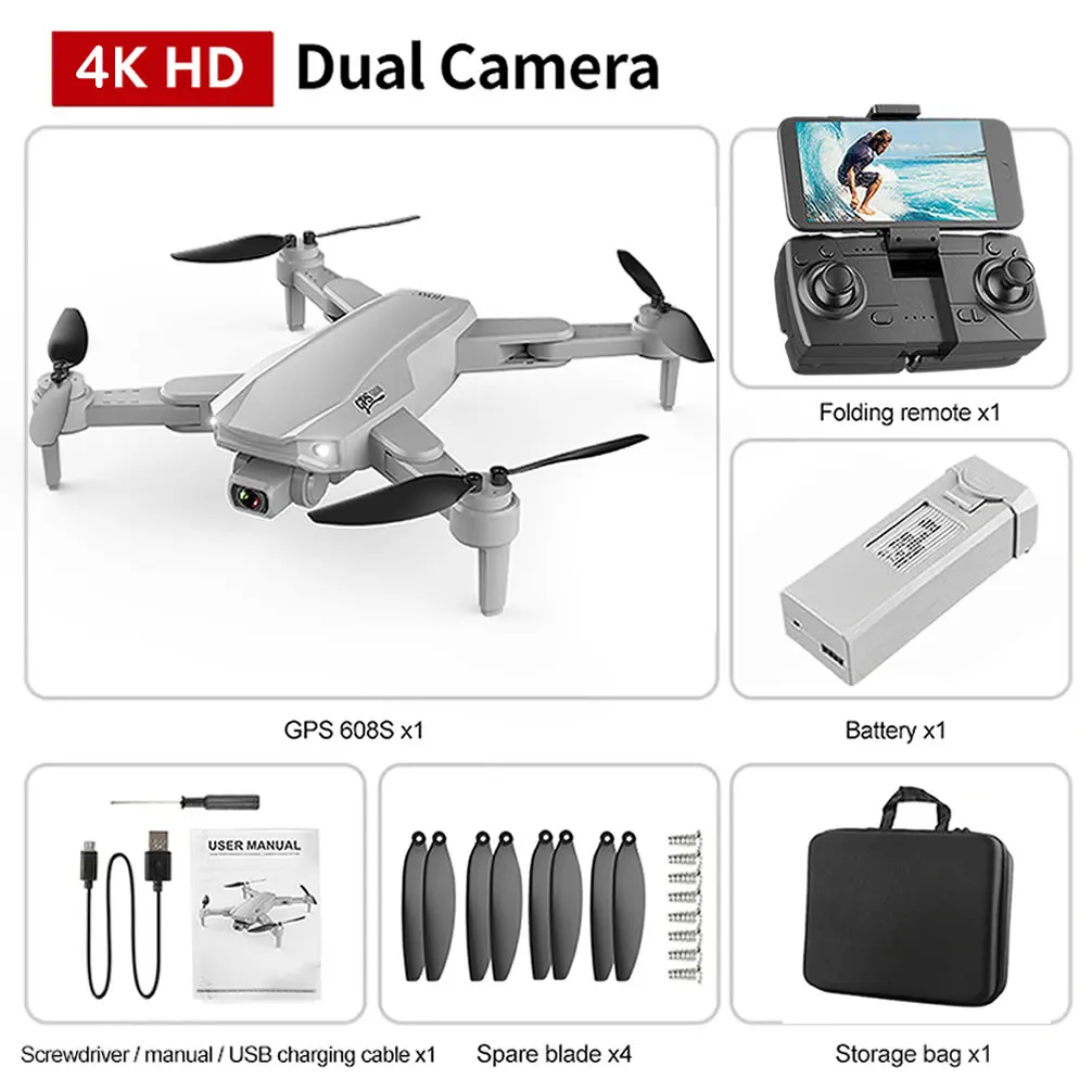 GPS 6K RC Drone UAV with HD Camera Aerial Photography Remote Control Helicopter Quadcopter Aircraft High Quality 3km Flying Dron camera quadcopter drone with camera and remote control RC Quadcopter