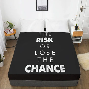 

Letter Fitted Sheets Mattress Cover With Elastic Band 3D Bed Sheet Linens 160x200 200x220 Bed Sheet Customize any size design