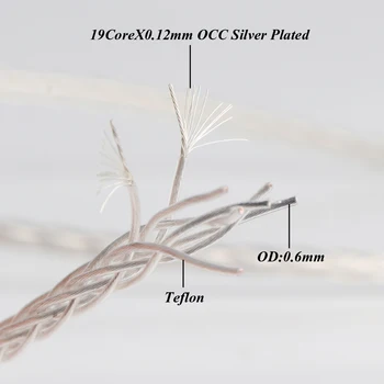 

Hi-end 8cores OCC Silver Wire Upgrade Headphone Cable smaller version for headphone cable