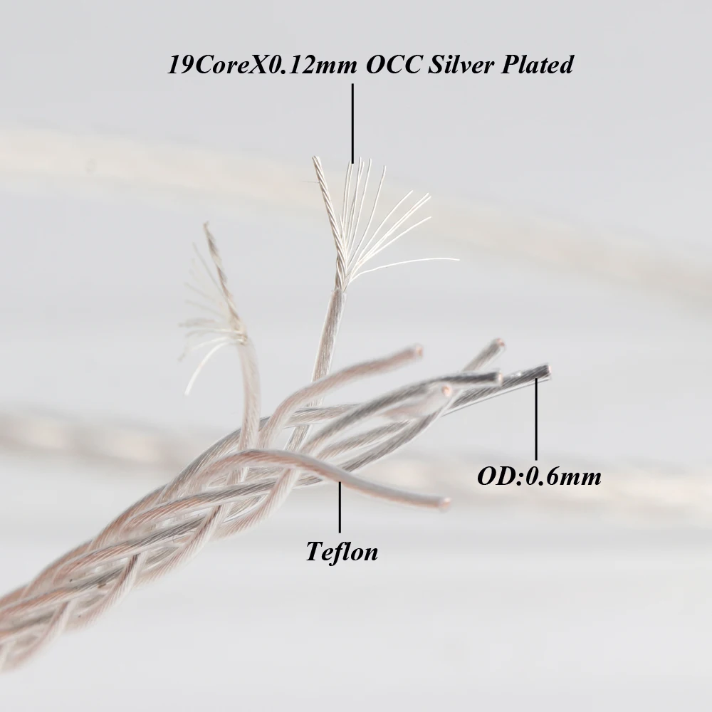 Hi end 8cores OCC Silver Wire Upgrade Headphone Cable smaller version for headphone cable