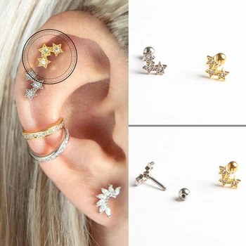 

CANNER Star 925 Sterling Silver Stud Earrings For Women orecchini kolczyki Couple Gift Pierced Earring oorbellen voor vrouwen