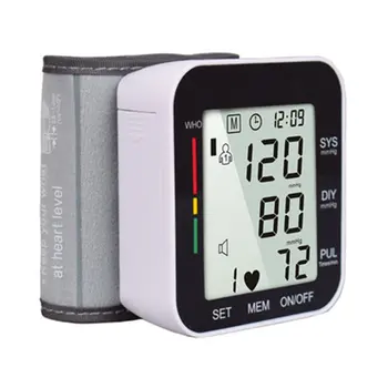 

Cuff Automatic Digital Wrist Blood Pressure Monitor OLI-W133 LCD Display BP Tonometer Pulse Rate Heart Beat Rate Meter