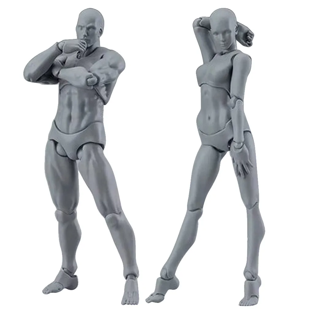 Многофункциональные подвижные фигурки SHFiguarts BODY KUN/BODY CHAN серый/оранжевый цвет Ver ПВХ фигурка Коллекционная модель игрушки 15 см - Цвет: G