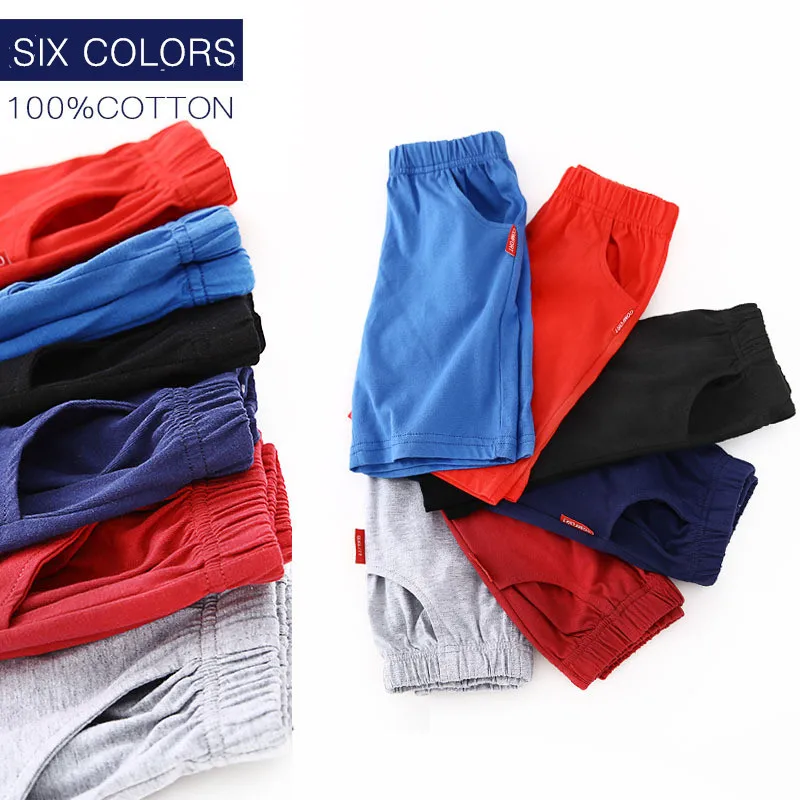 

2019 Hot Sale Solid Colors Kids Trousers Girls Shorts Children Pants for Baby Boys Summer Beach Loose Shorts Size 90~150cm